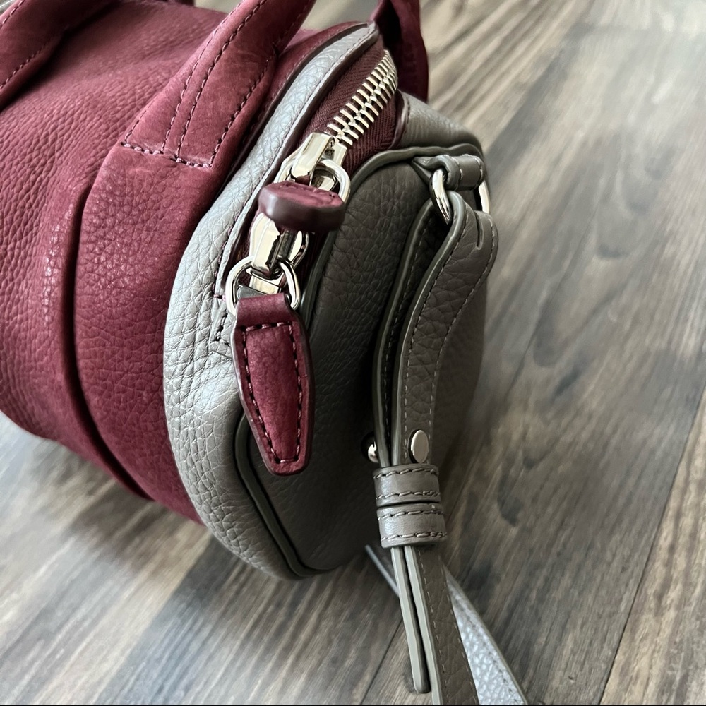 Alexander Wang Authentic Rockie Two-Toned Gray and Burgundy Crossbody Bag - Picture 8 of 16